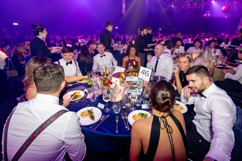 London New Year's Eve Ball Guests enjoying dinner