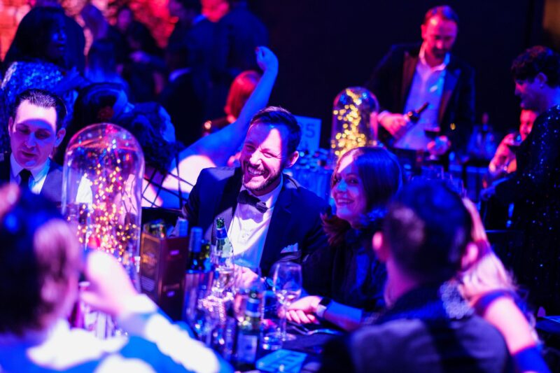 Guests having a good time at London New Year's Eve Ball